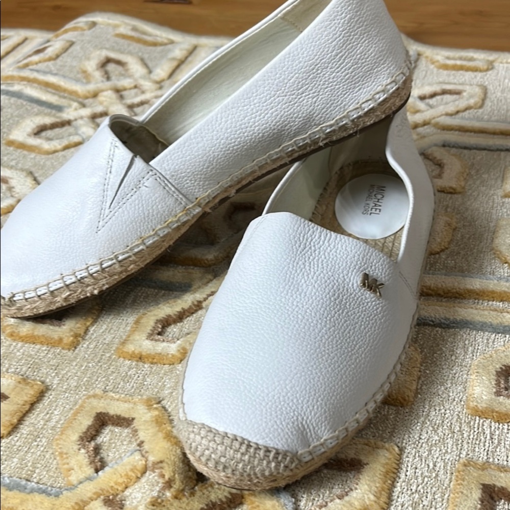 Michael Kors White Kendrick Espadrille Flats NWOT